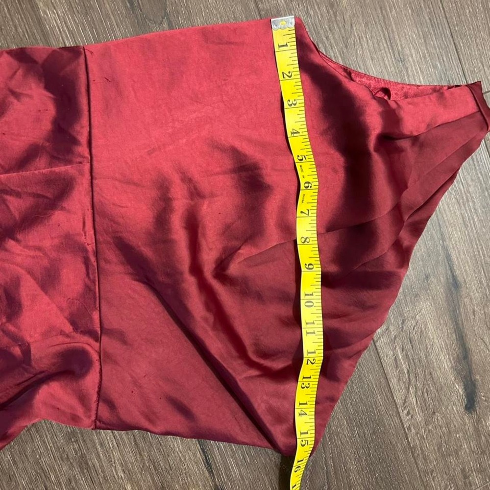Burgundy one shoulder formal maxi dress - Picture 4 of 6